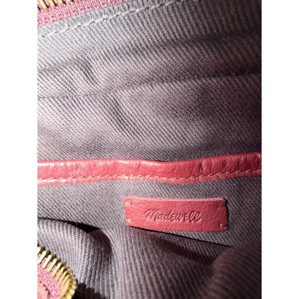 Madewell The Puffy Camera Bag Cabernet Burgundy Quilted Leather Crossbody Purse